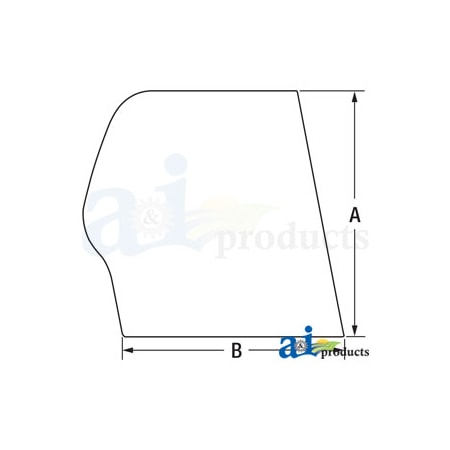 A & I Products Glass, RH Rear Side, Fixed 37" x23" x2" A-7261609